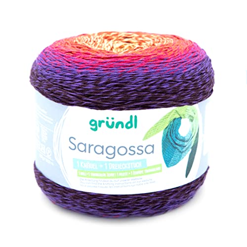 Gründl 4907-01 Saragossa Garn, Cotton, Herbstlaub Farbe, 1 x 250 g, 250 Gramm von Gründl