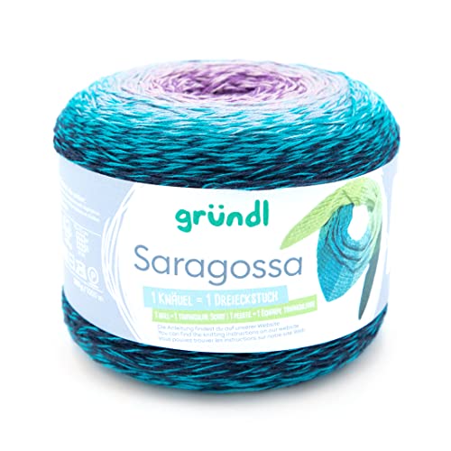Gründl 4907-02 Saragossa Garn, Cotton, Winterzauber color, 1 x 250 g, 250 Gramm von Gründl