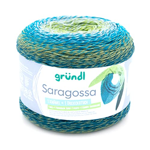 Gründl 4907-07 Saragossa Garn, Cotton, Frühlingsfrische color, 1 x 250 g, 250 Gramm von Gründl
