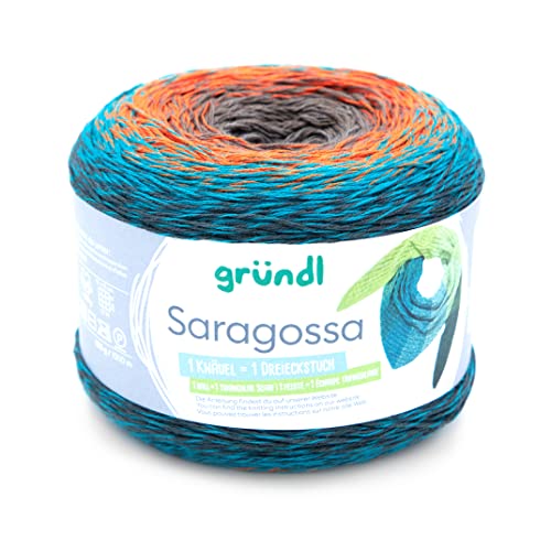 Gründl 4907-08 Saragossa Garn, Cotton, Sonnenuntergang color, 1 x 250 g, 250 Gramm von Gründl