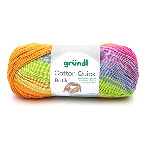 Gründl 4921-04 Cotton Quick Batik Garn, orange-grün-blau-violett, 1 x 100 g Gründl 4921-04 Cotton Quick Batik Garn, orange-grün-blau-violett, 1 x 100 g von Gründl