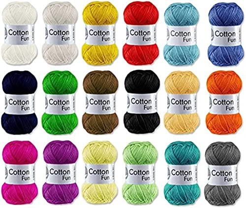 Gründl Cotton Fun Set Häkelgarn, Farbauswahl nicht möglich, 10 x 50 g Gründl Cotton Fun Set Häkelgarn, Farbauswahl nicht möglich, 10 x 50 g von Gründl