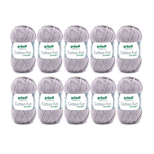 Gründl Wolle Cotton Fun Strickgarn Häkelgarn 100% Baumwolle, hellgrau, 27 x 11 x 7 cm, 500 Gründl Wolle Cotton Fun Strickgarn Häkelgarn 100% Baumwolle, hellgrau, 27 x 11 x 7 cm, 500 von Gründl