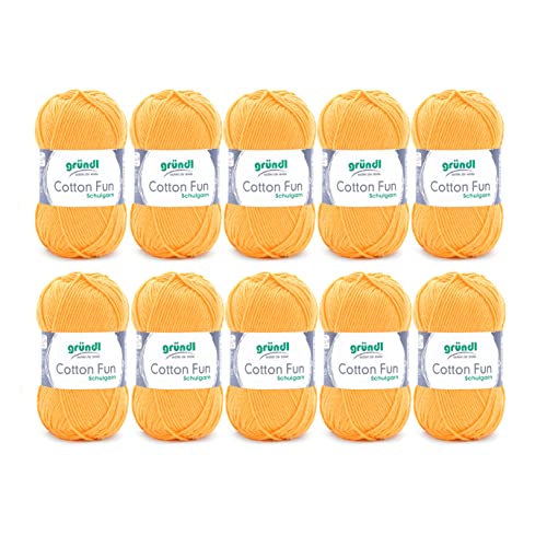 Gründl Wolle Cotton Fun Strickgarn Häkelgarn 100% Baumwolle, mais, 10 x 50 g, 500 Gründl Wolle Cotton Fun Strickgarn Häkelgarn 100% Baumwolle, mais, 10 x 50 g, 500 von Gründl