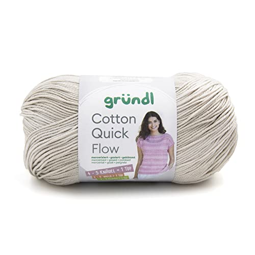 Gründl Cotton Quick Flow | Baumwollgarn mit dezentem Farbverlauf | 100% Baumwolle | 100g zum Sricken oder Häkeln | Farbe 9 von Gründl