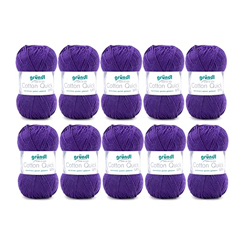 Gründl Cotton Quick Uni Wolle, Baumwolle, Pflaume, 29 x 12 x 7 cm Gründl Cotton Quick Uni Wolle, Baumwolle, Pflaume, 29 x 12 x 7 cm von Gründl