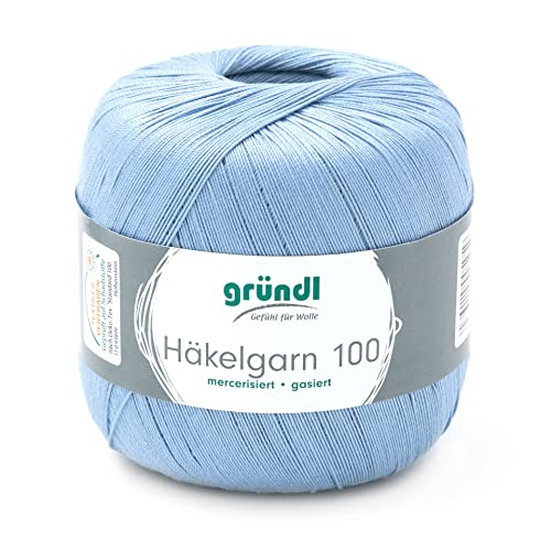 Gründl Häkelgarn 100 Garn, Wool, Jeansblau, 566 m von Gründl