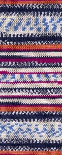 Gründl Hot Socks Mandello, Sockenwolle 8-fach, Sockengarn 8-fädig, dicke Stumpfwolle musterbildend, Farbverlauf, 150g / 300m (02 natur beere violett) von Gründl