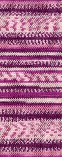 Gründl Hot Socks Mandello, Sockenwolle 8-fach, Sockengarn 8-fädig, dicke Stumpfwolle musterbildend, Farbverlauf, 150g / 300m (04 rose rosa pink) von Gründl