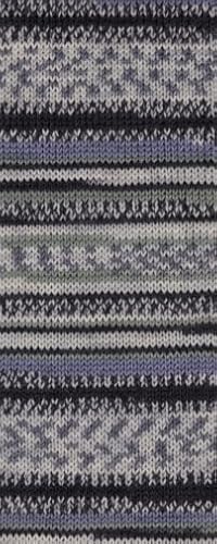 Gründl Hot Socks Mandello, Sockenwolle 8-fach, Sockengarn 8-fädig, dicke Stumpfwolle musterbildend, Farbverlauf, 150g / 300m (05 hellgrau grau anthrazit) von Gründl
