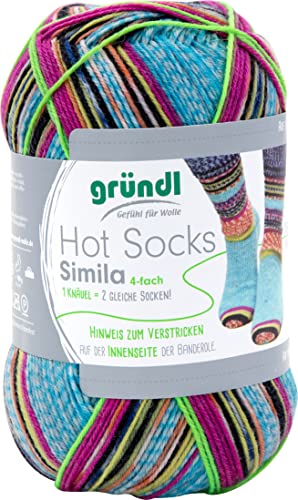 Gründl Hot Socks "Simila", 4fach, 100 g Farbe 304, 75 % Schurwolle/25 % Polyamid Gründl Hot Socks "Simila", 4fach, 100 g Farbe 304, 75 % Schurwolle/25 % Polyamid von Gründl