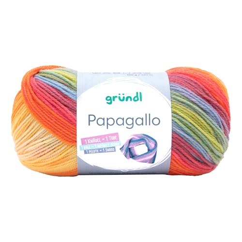 Gründl Papagallo 100 g, Wolle für Stricken und Häkeln, buntes Garn, weiche Qualität, 100% Polyacryl, DIY Projekte, Schals, Mützen, Socken, Kinderkleidung Farbe 02 Gründl Papagallo 100 g, Wolle für Stricken und Häkeln, buntes Garn, weiche Qualität, 100% Polyacryl, DIY Projekte, Schals, Mützen, Socken, Kinderkleidung Farbe 02 von Gründl
