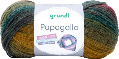 Gründl Papagallo 100 g, Wolle für Stricken und Häkeln, buntes Garn, weiche Qualität, 100% Polyacryl, DIY Projekte, Schals, Mützen, Socken, Kinderkleidung Farbe 08 Gründl Papagallo 100 g, Wolle für Stricken und Häkeln, buntes Garn, weiche Qualität, 100% Polyacryl, DIY Projekte, Schals, Mützen, Socken, Kinderkleidung Farbe 08 von Gründl