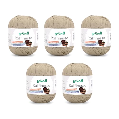 Gründl Raffinessa - Papiergarn - Raffiabast - Papierschnur aus 100% Viskose zum Korbflechten - 5 x 100 g / 120 m - Salbei Gründl Raffinessa - Papiergarn - Raffiabast - Papierschnur aus 100% Viskose zum Korbflechten - 5 x 100 g / 120 m - Salbei von Gründl