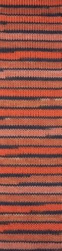 Gründl Sockenwolle 6-fach, 75% Schurwolle, 25% Polyamid, 3-4 mm, Orange, 375m/150g, 12-16 US/3-4 mm Nadelgröße von Gründl