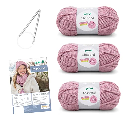 Gründl Strickkomplettset Shetland, 80% Polyacryl, 20% Wolle, rose melange, 30 x 20 x 8 cm Gründl Strickkomplettset Shetland, 80% Polyacryl, 20% Wolle, rose melange, 30 x 20 x 8 cm von Gründl
