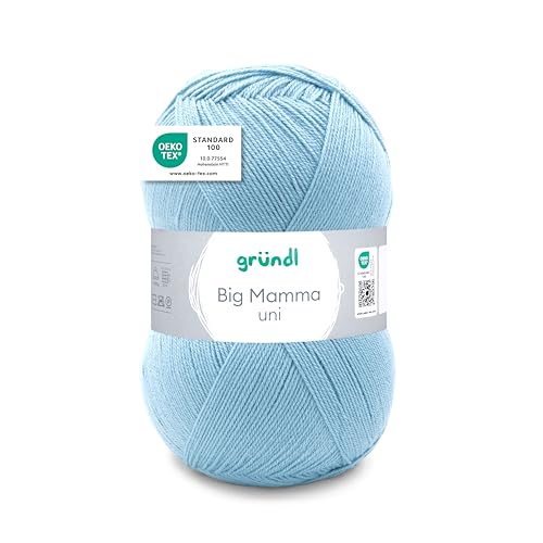 Gründl Wolle Big Mamma Uni - 1 Knäuel 400 g / 1040 m - Strickgarn - Häkelgarn - 100% Polyacryl - Weich & Pflegeleicht - Nadelstärke 3,5-4,5 - eismint Gründl Wolle Big Mamma Uni - 1 Knäuel 400 g / 1040 m - Strickgarn - Häkelgarn - 100% Polyacryl - Weich & Pflegeleicht - Nadelstärke 3,5-4,5 - eismint von Gründl