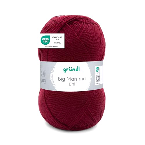 Gründl Wolle Big Mamma Uni - 1 Knäuel 400 g / 1040 m - Strickgarn - Häkelgarn - 100% Polyacryl - Weich & Pflegeleicht - Nadelstärke 3,5-4,5 - kirsche Gründl Wolle Big Mamma Uni - 1 Knäuel 400 g / 1040 m - Strickgarn - Häkelgarn - 100% Polyacryl - Weich & Pflegeleicht - Nadelstärke 3,5-4,5 - kirsche von Gründl