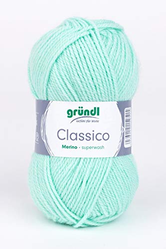 Gründl Wolle Classico, Merino superwash,50 gr. tolle Farben zum Stricken u. Häkeln, (07 mint) von Gründl