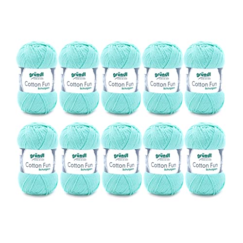 Gründl Wolle Cotton Fun Strickgarn Häkelgarn 100% Baumwolle, Mint, 8 cm, 500 Gründl Wolle Cotton Fun Strickgarn Häkelgarn 100% Baumwolle, Mint, 8 cm, 500 von Gründl