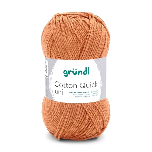 Gründl Wolle Cotton Quick uni - Wolle zum Häkeln aus 100% Baumwolle - Wolle zum Stricken - glänzendes Baumwollgarn 1 Knäuel 50 g / 125 m - Nadelstärke 3-4 -curry Gründl Wolle Cotton Quick uni - Wolle zum Häkeln aus 100% Baumwolle - Wolle zum Stricken - glänzendes Baumwollgarn 1 Knäuel 50 g / 125 m - Nadelstärke 3-4 -curry von Gründl