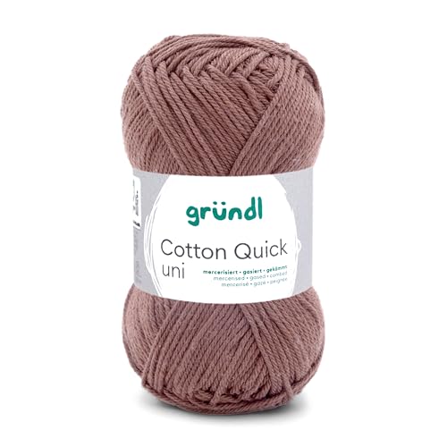 Gründl Wolle Cotton Quick uni - Wolle zum Häkeln aus 100% Baumwolle - Wolle zum Stricken - glänzendes Baumwollgarn 1 Knäuel 50 g / 125 m - Nadelstärke 3-4 -kaffee Gründl Wolle Cotton Quick uni - Wolle zum Häkeln aus 100% Baumwolle - Wolle zum Stricken - glänzendes Baumwollgarn 1 Knäuel 50 g / 125 m - Nadelstärke 3-4 -kaffee von Gründl