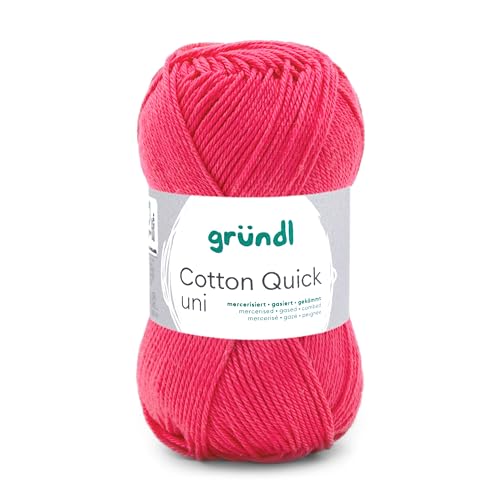 Gründl Wolle Cotton Quick uni - Wolle zum Häkeln aus 100% Baumwolle - Wolle zum Stricken - glänzendes Baumwollgarn 1 Knäuel 50 g / 125 m - orangerot Gründl Wolle Cotton Quick uni - Wolle zum Häkeln aus 100% Baumwolle - Wolle zum Stricken - glänzendes Baumwollgarn 1 Knäuel 50 g / 125 m - orangerot von Gründl