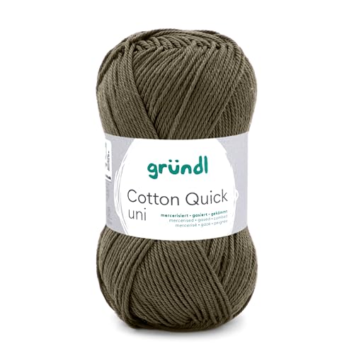 Gründl Wolle Cotton Quick uni - Wolle zum Häkeln aus 100% Baumwolle - Wolle zum Stricken - glänzendes Baumwollgarn 1 Knäuel 50 g / 125 m - schwarzgrün Gründl Wolle Cotton Quick uni - Wolle zum Häkeln aus 100% Baumwolle - Wolle zum Stricken - glänzendes Baumwollgarn 1 Knäuel 50 g / 125 m - schwarzgrün von Gründl