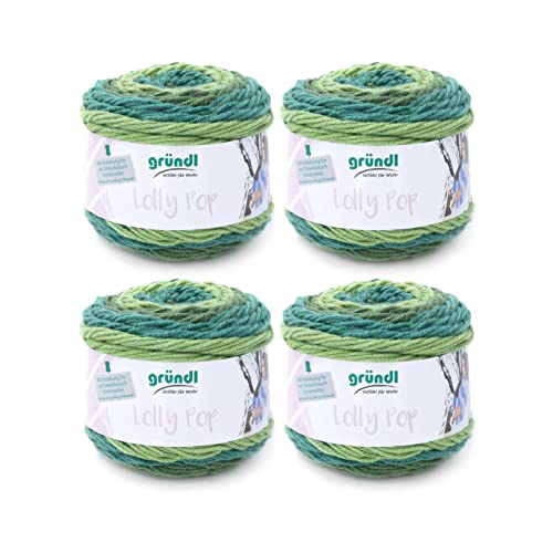 Gründl Wolle Lolly Pop - dicke Wolle zum Häkeln und Stricken mit Farbverlauf - Strickgarn - Weich und hautfreundlich - 100 % Polyacryl - 4 Knäuel 150 g / 240 m - Nadelstärke 5 - 6 - Mint Swirl Gründl Wolle Lolly Pop - dicke Wolle zum Häkeln und Stricken mit Farbverlauf - Strickgarn - Weich und hautfreundlich - 100 % Polyacryl - 4 Knäuel 150 g / 240 m - Nadelstärke 5 - 6 - Mint Swirl von Gründl