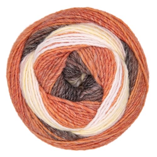 Gründl Wolle Luminosa Bobbel Farbverlaufswolle, Häkelwolle mit Farbverlauf, Strickgarn Nadelstärke 5 bis 6 mm, 200g (06) von Gründl