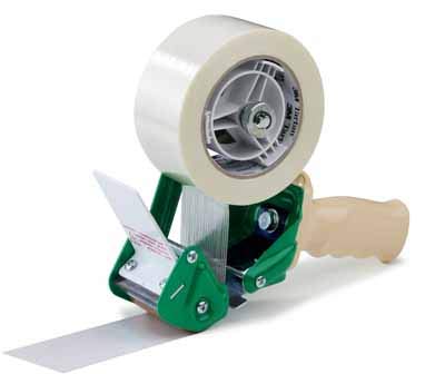 Handabroller für Filamentband, für 50mm Rollenbreite, starkes Zahnmesser, 1 Stk. von Gründrucken