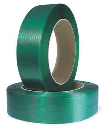 Polyester-/ PET-Umreifungsband, 15,5x0,84mmx1500lfm, geprägt, grün, Kern 406mm, Reißfestigkeit 570kp, 1 Rolle von Gründrucken