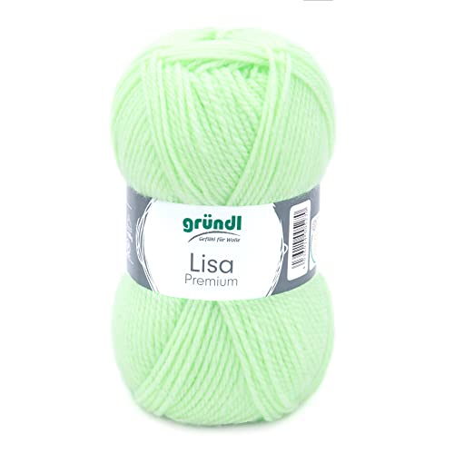 Gründl Wolle Lisa Premium Uni Strick-& Häkelgarn, 100% Polyacryl, helles neongün, 1 x 50g, 50 Gründl Wolle Lisa Premium Uni Strick-& Häkelgarn, 100% Polyacryl, helles neongün, 1 x 50g, 50 von Gründl