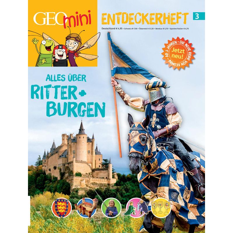 Geolino Mini Entdeckerheft 3/2016 - Alles Über Ritter + Burgen - Rosa Wetscher, Geheftet von Gruner + Jahr Geo-Mairs