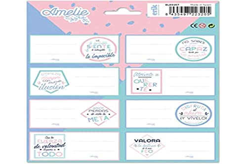 Erik Aufkleber - Etiketten Amelie Pastell Colection - Selbstklebend zum Beschriften von Grupo Erik