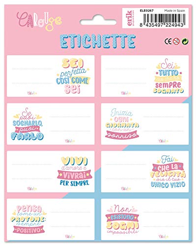 Erik Aufkleber - Etiketten Carouge Blue & Pink - Selbstklebend zum Beschriften Erik Aufkleber - Etiketten Carouge Blue & Pink - Selbstklebend zum Beschriften von Grupo Erik
