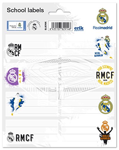 Erik Aufkleber - Etiketten Real Madrid - Selbstklebend zum Beschriften, 16 x 20 cm Erik Aufkleber - Etiketten Real Madrid - Selbstklebend zum Beschriften, 16 x 20 cm von Grupo Erik