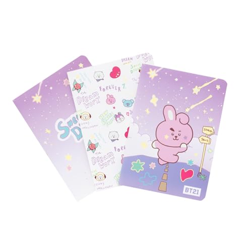 Grupo Erik 3er Pack BT21 The Journey Cooky Notizbücher A6 - Notizbuch klein - 1 Notizbuch Liniert, 1 Dotted und 1 Blanko - Notizblock Tagebuch Heft A6 - Kawaii Schulsachen Geschenke Grupo Erik 3er Pack BT21 The Journey Cooky Notizbücher A6 - Notizbuch klein - 1 Notizbuch Liniert, 1 Dotted und 1 Blanko - Notizblock Tagebuch Heft A6 - Kawaii Schulsachen Geschenke von Grupo Erik