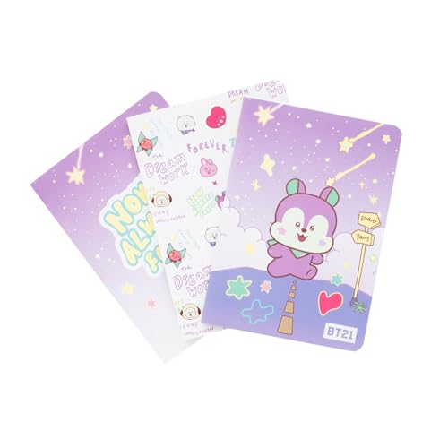 Grupo Erik 3er Pack BT21 The Journey Mang Notizbücher A6 - Notizbuch klein - 1 Notizbuch Liniert, 1 Dotted und 1 Blanko - Notizblock Tagebuch Heft A6 - Kawaii Schulsachen Geschenke Grupo Erik 3er Pack BT21 The Journey Mang Notizbücher A6 - Notizbuch klein - 1 Notizbuch Liniert, 1 Dotted und 1 Blanko - Notizblock Tagebuch Heft A6 - Kawaii Schulsachen Geschenke von Grupo Erik