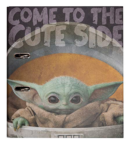 Grupo Erik Aktenordner A4 - Star Wars Ordner Grogu Baby Yoda aus The Mandalorian - Ringbuchordner mit Hebelmechanik - Star Wars Fanartikel Ringordner A4 2 Ringe Büromaterial und Schulmaterial von Grupo Erik