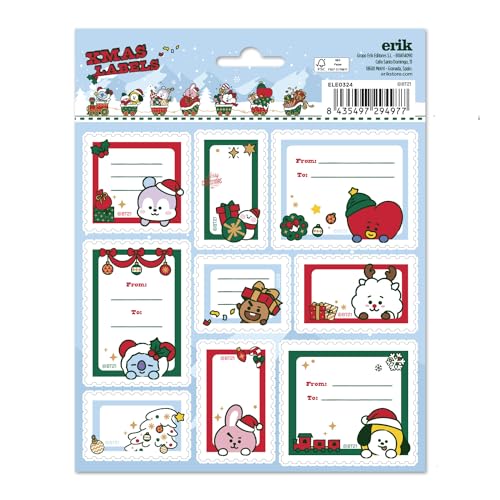 Grupo Erik Aufkleber Etiketten BT21 mit einer Größe von 8x4 cm und Illustrationen mit den Hauptfiguren, Etiketten zum Beschriften, 16 Klebeetiketten Set Grupo Erik Aufkleber Etiketten BT21 mit einer Größe von 8x4 cm und Illustrationen mit den Hauptfiguren, Etiketten zum Beschriften, 16 Klebeetiketten Set von Grupo Erik