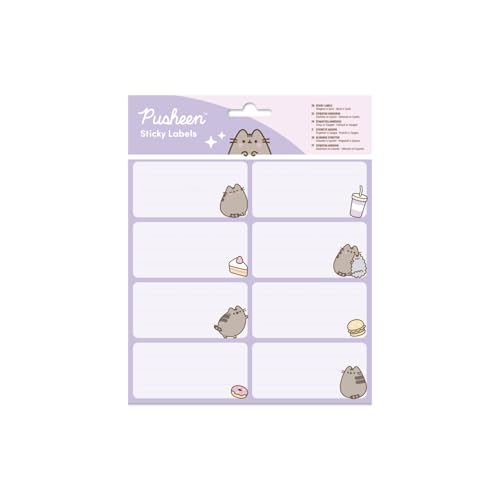 Grupo Erik Aufkleber Etiketten Pusheen Moments Größe von 8x4 cm und Illustrationen mit den Hauptfiguren, Etiketten zum Beschriften, 16 Klebeetiketten Set Grupo Erik Aufkleber Etiketten Pusheen Moments Größe von 8x4 cm und Illustrationen mit den Hauptfiguren, Etiketten zum Beschriften, 16 Klebeetiketten Set von Grupo Erik