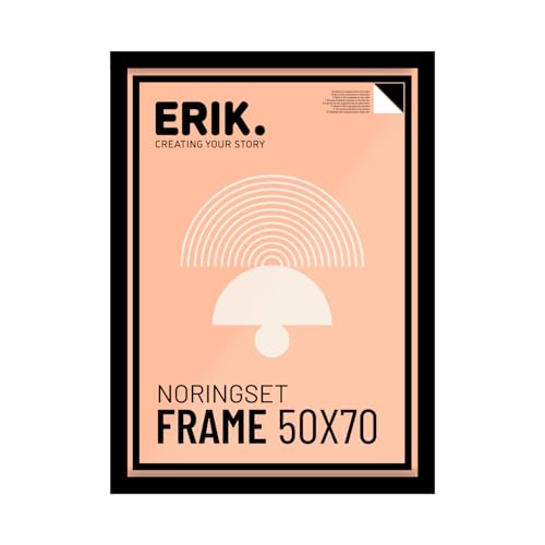 Grupo Erik Bilderrahmen 50x70 cm Bilderrahmen Schwarz aus MDF Holz von Grupo Erik