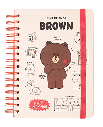 Grupo Erik Bullet Journal Dotted A5 Line Friends - Hard Cover Notizblock A5 Ringbuch Notizbuch A5 Dotted Tagebuch von Grupo Erik