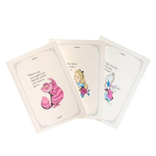 Grupo Erik Disney Alice im Wunderland 3er Pack Notizbücher A5 - Notizbuch klein A5-1 Notizbuch Liniert 1 Notizbuch Dotted 1 Notizbuch Blanko - Notizblock A5 Grupo Erik Disney Alice im Wunderland 3er Pack Notizbücher A5 - Notizbuch klein A5-1 Notizbuch Liniert 1 Notizbuch Dotted 1 Notizbuch Blanko - Notizblock A5 von Grupo Erik