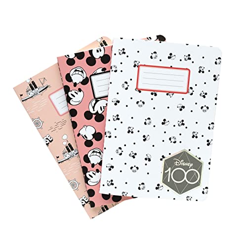 Grupo Erik Disney Mickey Mouse 3er Pack Notizbücher A5 - Notizbuch klein A5 Dotted - Notizblock A5 offizielles Lizenzprodukt Grupo Erik Disney Mickey Mouse 3er Pack Notizbücher A5 - Notizbuch klein A5 Dotted - Notizblock A5 offizielles Lizenzprodukt von Grupo Erik