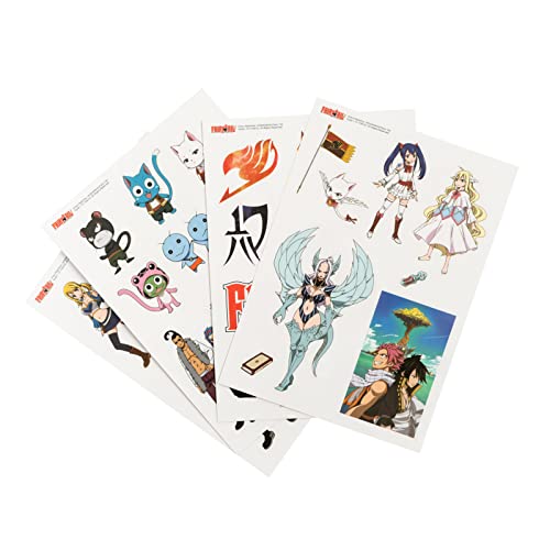 Grupo Erik Gadget Decals - Abziehbild Fairy Tail - Kawaii Sticker Set - wasserdichte und wiederverwendbare Aufkleber - Anime Aufkleber - Anime Fanartikel von Grupo Erik