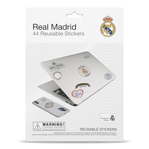 Grupo Erik Gadget Decals - Abziehbild Real Madrid - Kawaii Sticker Set - wasserdichte und wiederverwendbare Aufkleber - Real Madrid Fanartikel Grupo Erik Gadget Decals - Abziehbild Real Madrid - Kawaii Sticker Set - wasserdichte und wiederverwendbare Aufkleber - Real Madrid Fanartikel von Grupo Erik