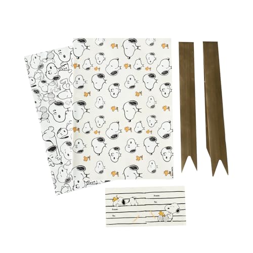 Grupo Erik Geschenkpapier Set Peanuts Snoopy - 2 Bögen 50 x 70 cm mit Schleifen und Aufklebern - Hochwertiges Geschenkpapier für Geburtstag oder Weihnachten, Weiß Grupo Erik Geschenkpapier Set Peanuts Snoopy - 2 Bögen 50 x 70 cm mit Schleifen und Aufklebern - Hochwertiges Geschenkpapier für Geburtstag oder Weihnachten, Weiß von Grupo Erik