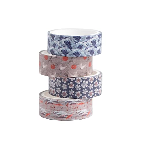 Grupo Erik Hokusai 4 Rollen Washi Tape Set - Scrapbook Klebeband Bunt - Washi Tape Set - Dekoratives Abdeckband - Scrapbook Zubehör Geschenkpapier, 3M, Blau Grupo Erik Hokusai 4 Rollen Washi Tape Set - Scrapbook Klebeband Bunt - Washi Tape Set - Dekoratives Abdeckband - Scrapbook Zubehör Geschenkpapier, 3M, Blau von Grupo Erik